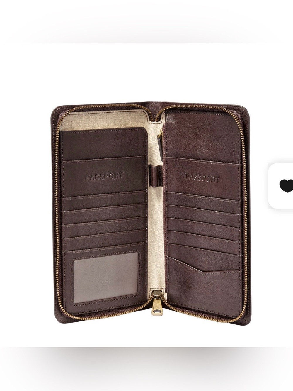 NWT Fossil Multi-Zip Passport Case